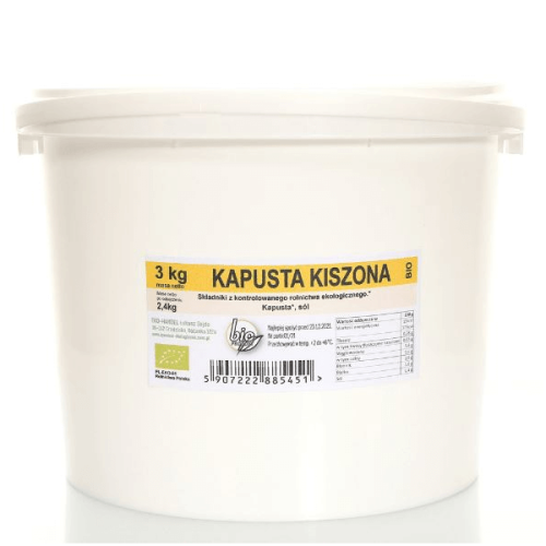 Kapusta kiszona ekologiczna 3kg (wiaderko) Eko-Handel