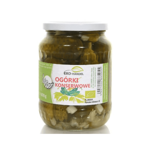 Ogórki konserwowe ekologiczne 670g Eko-Handel