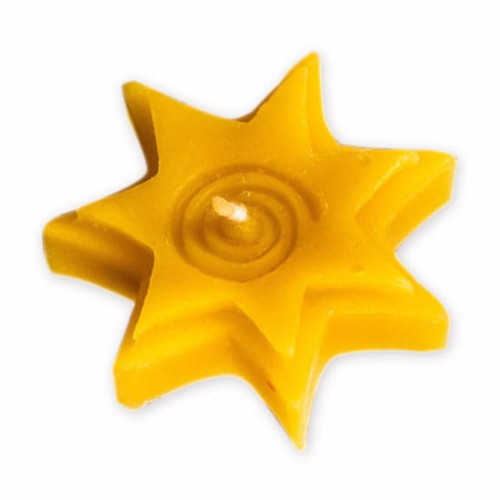 Świeca z wosku pszczelego gwiazdka zdobiona