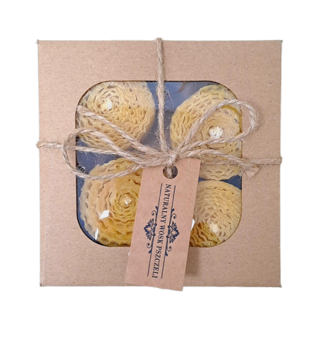 Zestaw świec z węzy pszczelej 4 szt. W-1